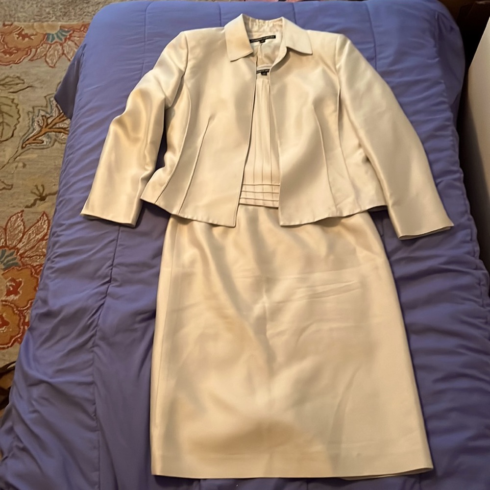 Albert Nikon 3 pc suit. Wool/silk mix. Palest shade of seagreen.